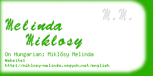 melinda miklosy business card